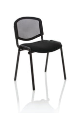 ISO Stacking Chair Mesh Back Black Fabric Black Frame BR000060 DD